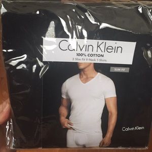 Calvin Klein slim fit 3 pack vnecks